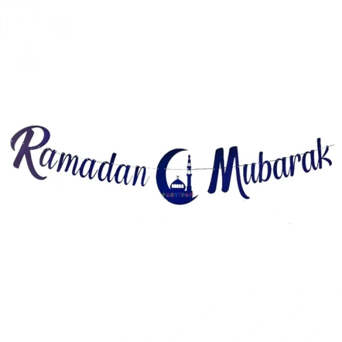 Nevamel® Kaligrafi Ramazan Süsü Lacivert - Ramadan Mubarak