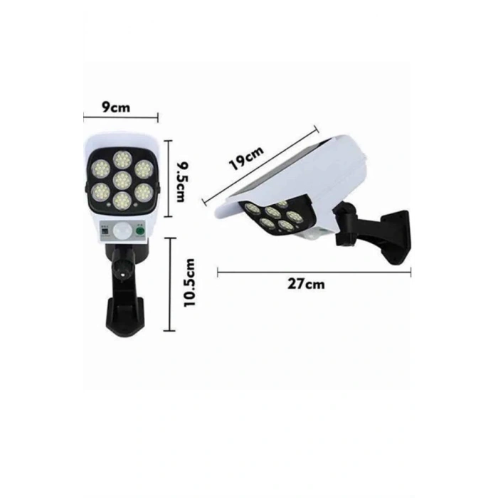 Nevamel Kamera Görünümlü Led Lamba Dönebilen Bahçe Aydınlatması Duvar Lambası