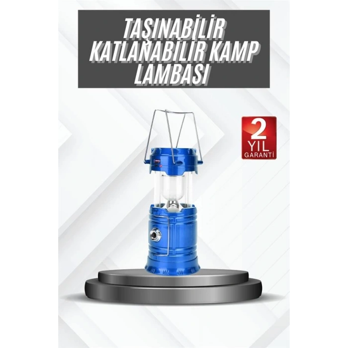 Nevamel Kamp Lambası Güneş Enerjili Led Lamba Işıldak Şarjlı Powerbank Özellikli