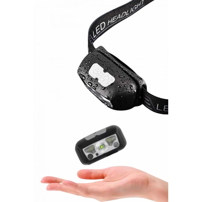 Nevamel Kamp Lambası Kafa Feneri Kafa Lambası Ayarlanabilir Sensörlü Şarjlı