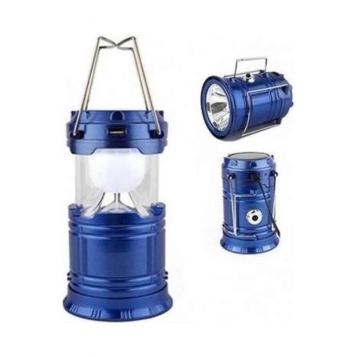 Nevamel Kamp Lambası Solar Şarjlı Kızaklı Kamp Feneri Led Lamba Işıldak