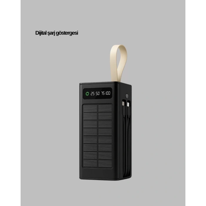 Nevamel® Kamp ve Outdoor Kullanıma Uygun Güneş Panelli Powerbank Yeni Nesil