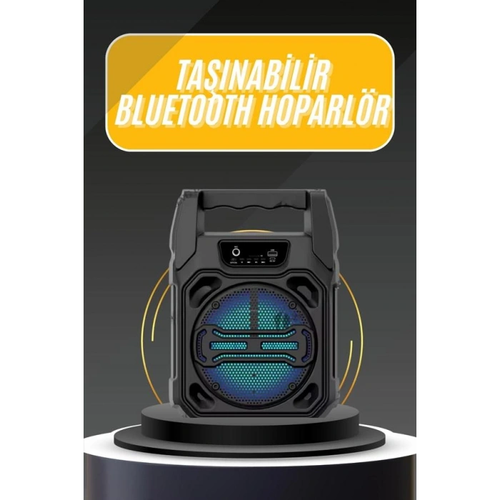 Nevamel Karaoke Mikrofonlu Fm Radyolu Bluetooth Hoparlör Yüksek Ses Kaliteli