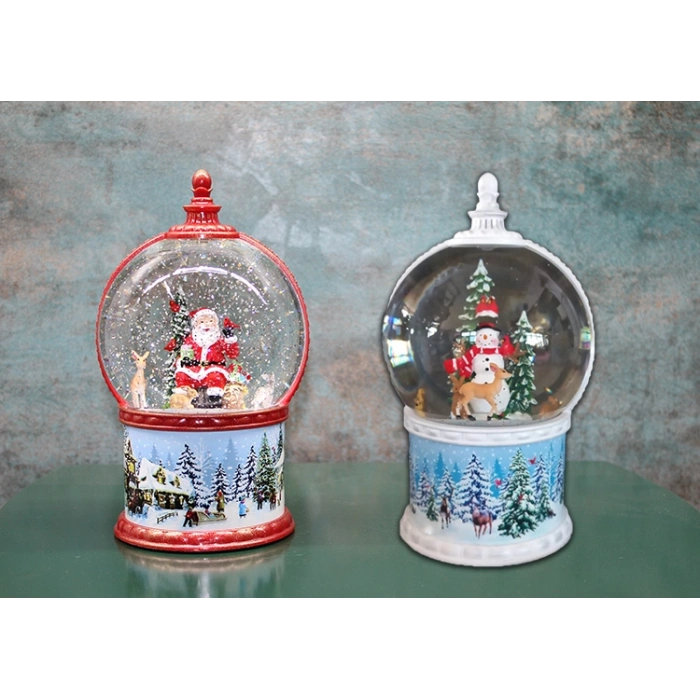 Nevamel Kardan Adam Ve Noel Babalı Işıklı Müzikli Kar Küresi