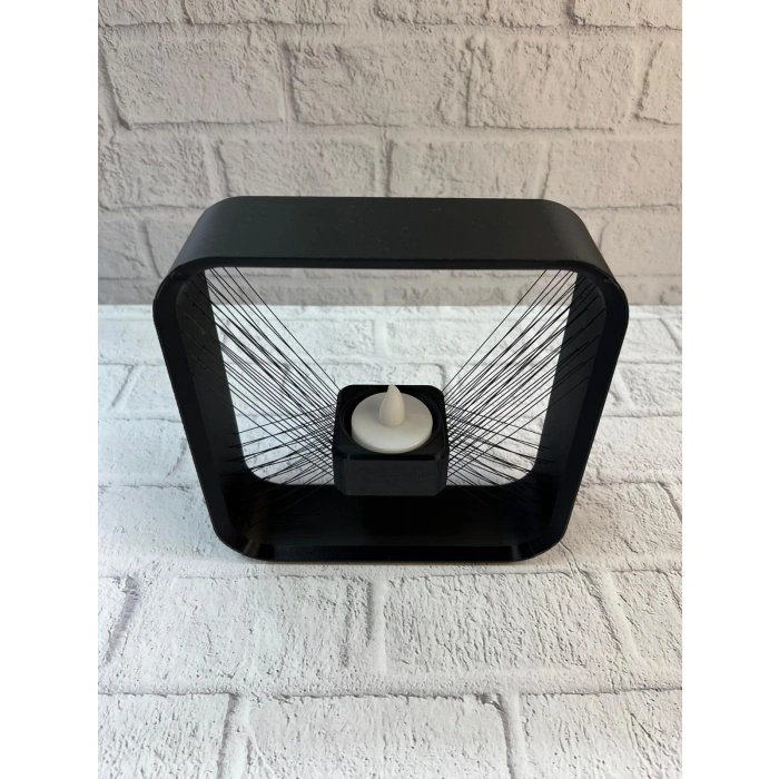 Nevamel® Kare Askılı Mumluk Duvara Asılan Şık Dekoratif Mumluk 16×16 cm