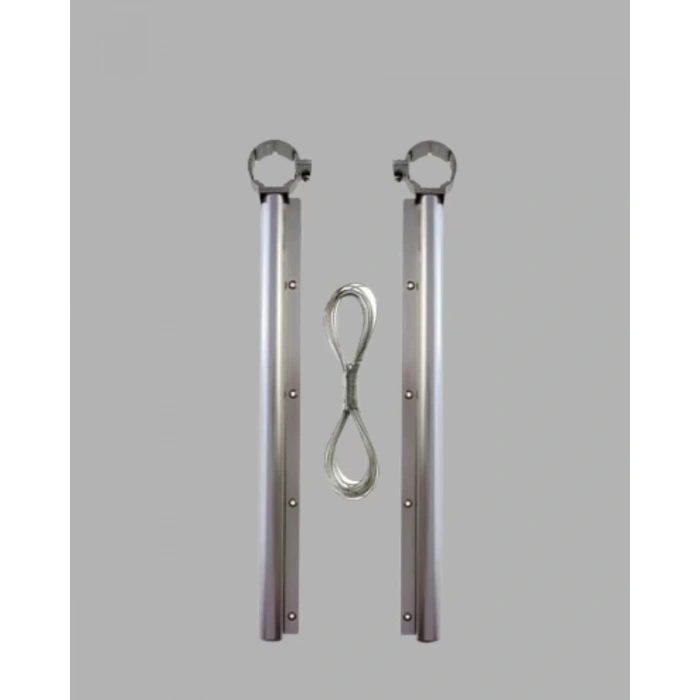 Nevamel® Kare Küpeşte Uyumlu Balkon Çamaşır Askısı 25x60 cm Beyaz Pratik