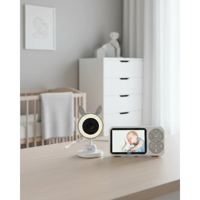 Nevamel® Karşılıklı Sesli Bebek Kamerası 4x Zoom Sıcaklık Sensörlü