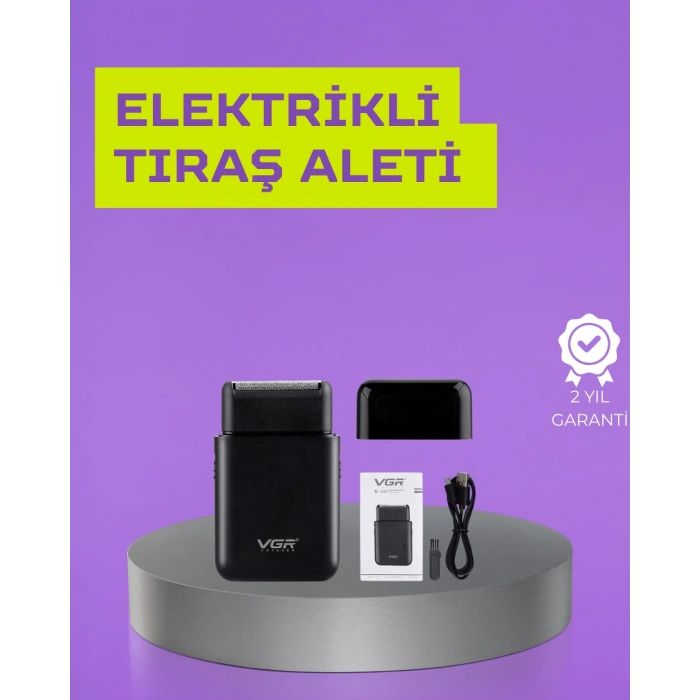 Nevamel Kart Tasarımlı Şarjlı Tıraş Makinesi | 2 Başlıklı Hassas Kesim