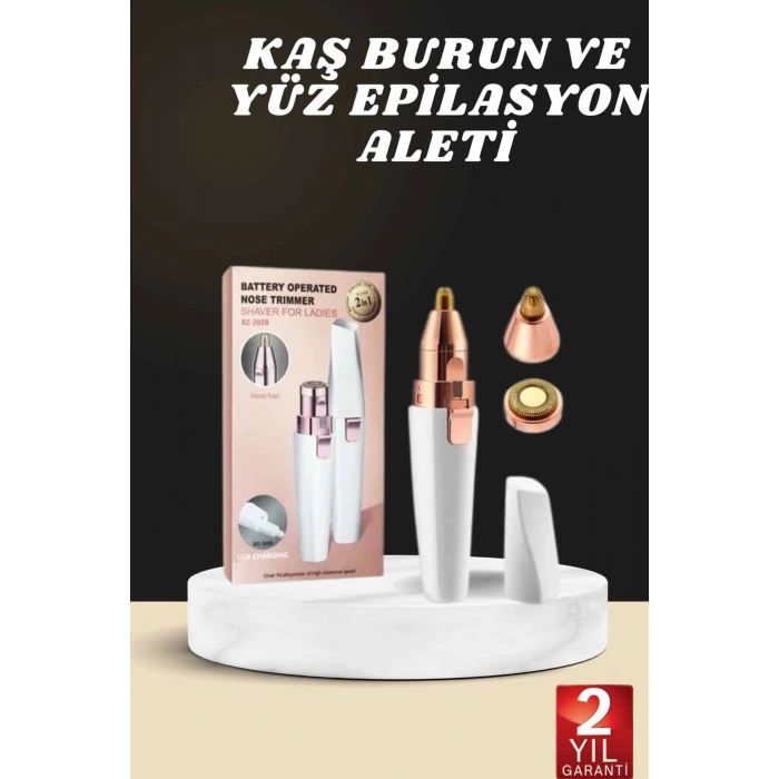 Nevamel Kaş Burun Ve Yüz Epilasyon Aleti Kablosuz Şarjlı Kökten Alan Epilasyon Aleti