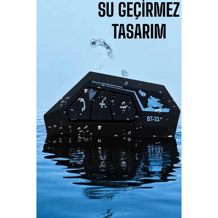 Nevamel Kask Kulaklığı Motosiklet Intercom Interkom Dinleme Konuşma Özellikli Su Geçirmez