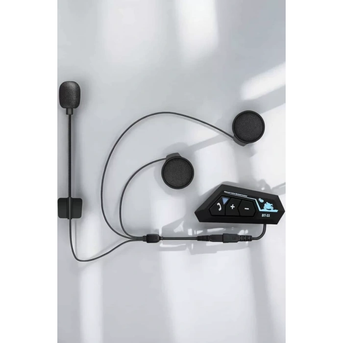 Nevamel® Kask Kulaklığı Motosiklet Intercom Interkom Dinleme Konuşma Özellikli Su Geçirmez