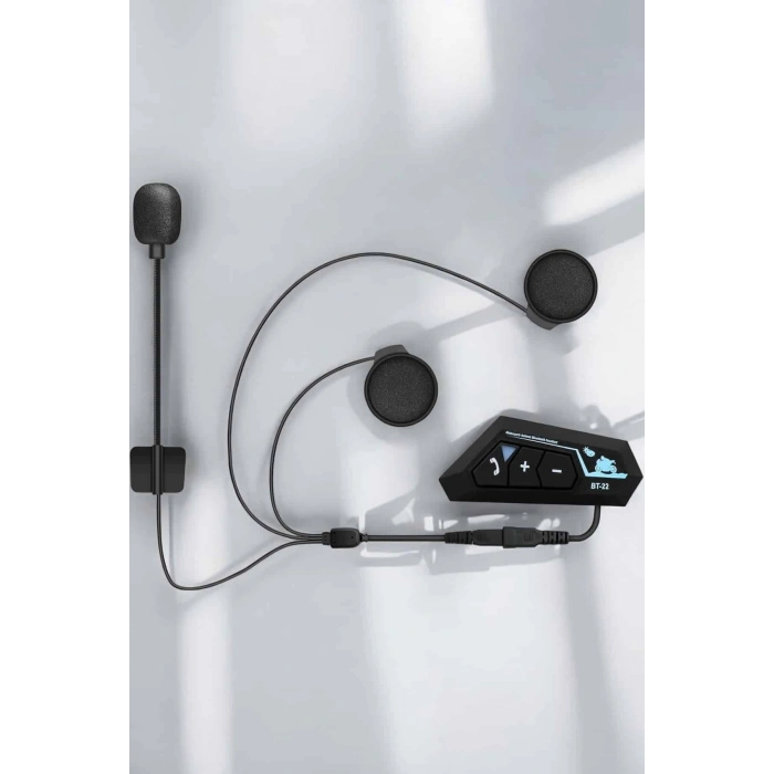 Nevamel Kask Kulaklığı Motosiklet Intercom Interkom Dinleme Konuşma Özellikli Su Geçirmez