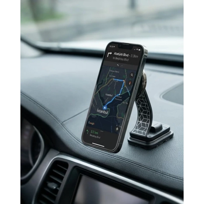 Nevamel® Katlanabilir Manyetik Araç Telefon Tutucu 360 Derece Döner Stand