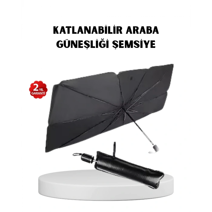 Nevamel® Katlanabilir Ön Cam Güneşliği Şemsiye – Her Araca Uygun Isı ve Işık Koruması