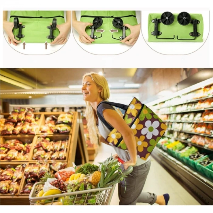 Nevamel Katlanabilir Pazar Arabası