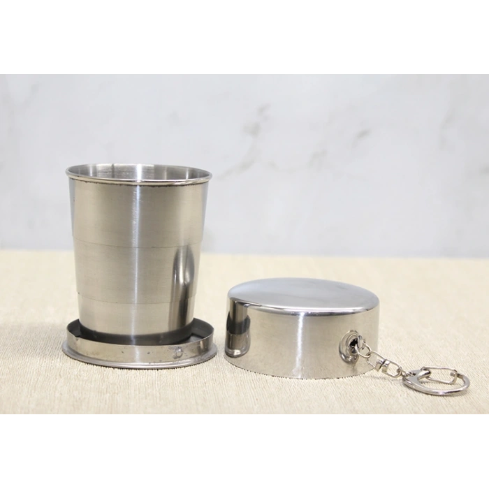 Nevamel® Katlanabilir Tekli Paslanmaz Çelik Shot Bardak 7 cm