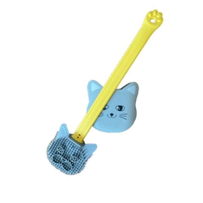 Nevamel Kedi Tasarımlı Ergonomik Tuvalet Fırçası
