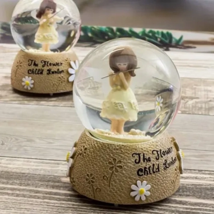 Nevamel Kemancı Kız Kar Küresi Orta Boy