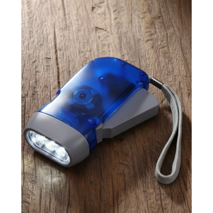 Nevamel® Kendiliğinden Şarjlı El Feneri Pilsiz Dinamolu 3 LED Taşınabilir