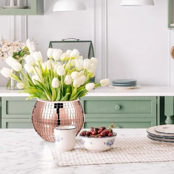 Nevamel Kendinden Yapışkanlı Aynalı Kare Bronz Sticker 30x30 Cm