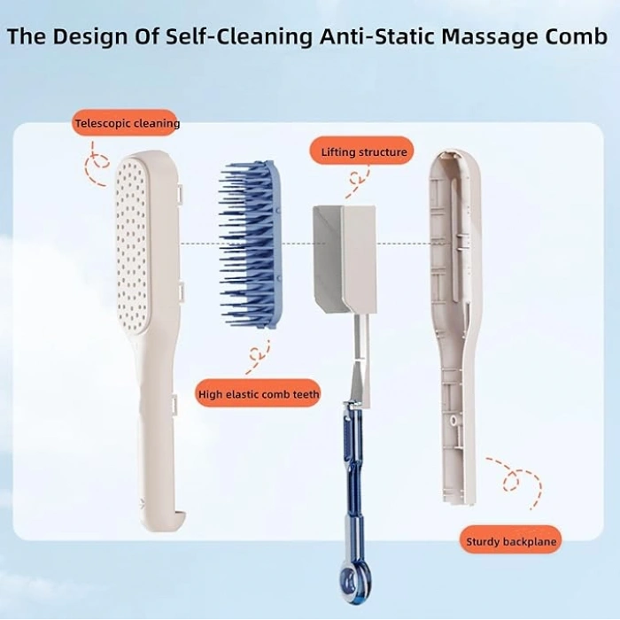 Nevamel Kendini Temizleyen Saç Tarağı