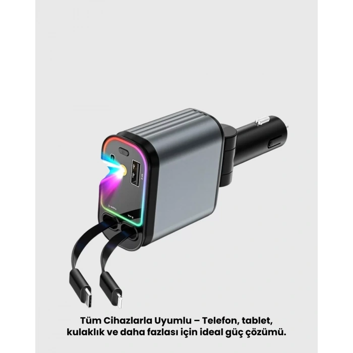 Nevamel® Kia Seat Mazda Mitsubishi Araçlar için Çok Fonksiyonlu Araç Şarj Adaptörü Yeni Nesil