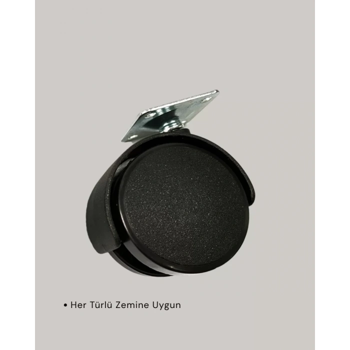 Nevamel® Kilitsiz Mini Tekerlek Ayak 4 cm 4’lü Set Kolay Montaj