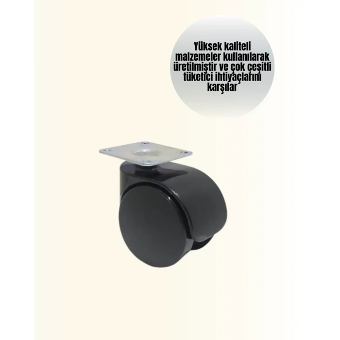 Nevamel® Kilitsiz Mobilya Tekerleği 6 cm 4 Adet Dayanıklı Tasarım