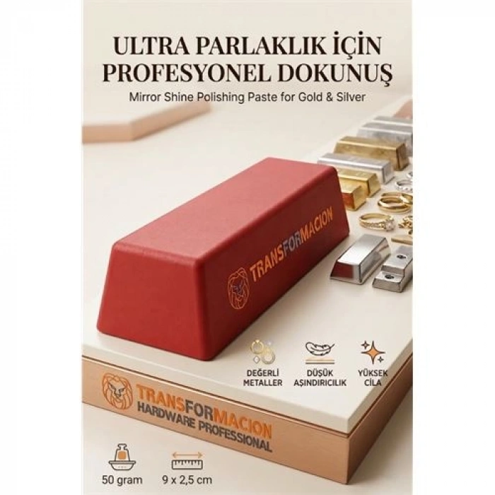 Nevamel® Kırmızı Cila 50gr Altın & Gümüş İçin Son Kat Ayna Parlaklığı 723046