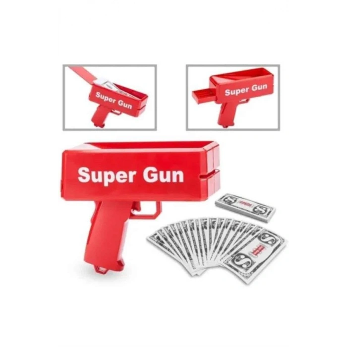 Nevamel Kırmızı Çocuklara Özel Para Fırlatma Makinesi Para Saçma Tabancası