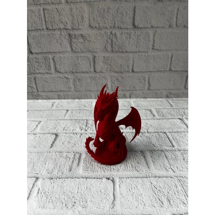 Nevamel® Kırmızı Ejderha Biblo 12 cm Dekoratif Fantastik Obje Hediyelik Süs Eşyası