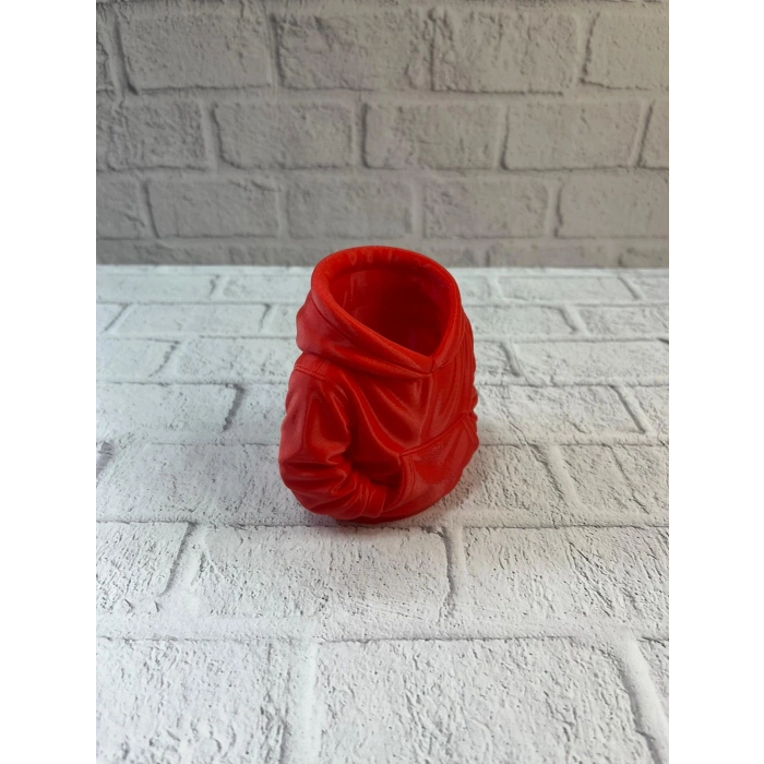 Nevamel® Kırmızı Hoodie Kalemlik 10x10 cm Masa Üstü Düzenleyici