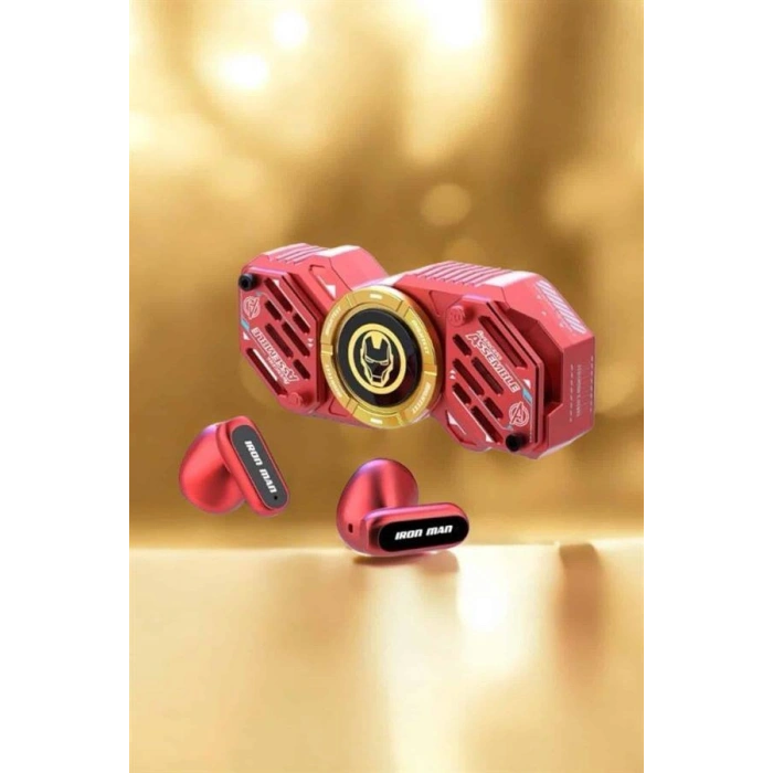 Nevamel® Kırmızı Kablosuz Bluetooth Kulaklık Stres Çarklı Oyuncu Kulaklığı