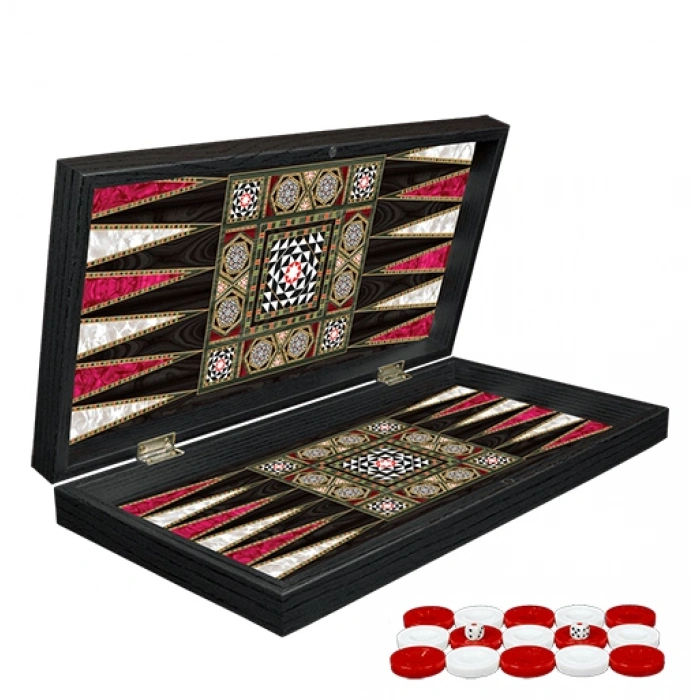 Nevamel® Klasik Sedef İşlemeli Tavla Model 1