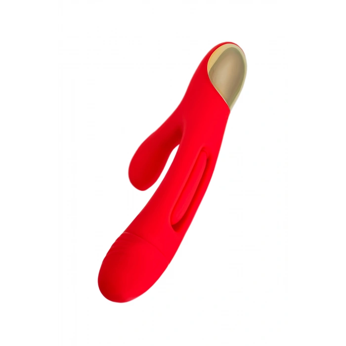 Nevamel® Klitoral Uyarıcılı Vibratör Jos Patti, Hareketli Dilli, Silikon, Kırmızı, 24 Cm