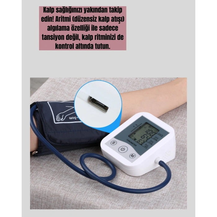 Nevamel Kol Tipi LCD Ekranlı Elektronik Tansiyon Monitörü