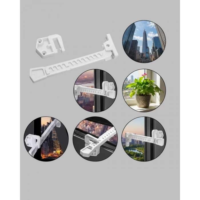 Nevamel® Kolay Montajlı Pencere Açılma Sınırlayıcı 2’li Set