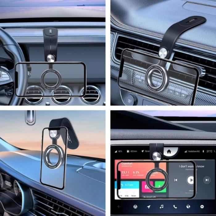 Nevamel Kompakt Dayanıklı Manyetik Araç İçi Telefon Tutucu