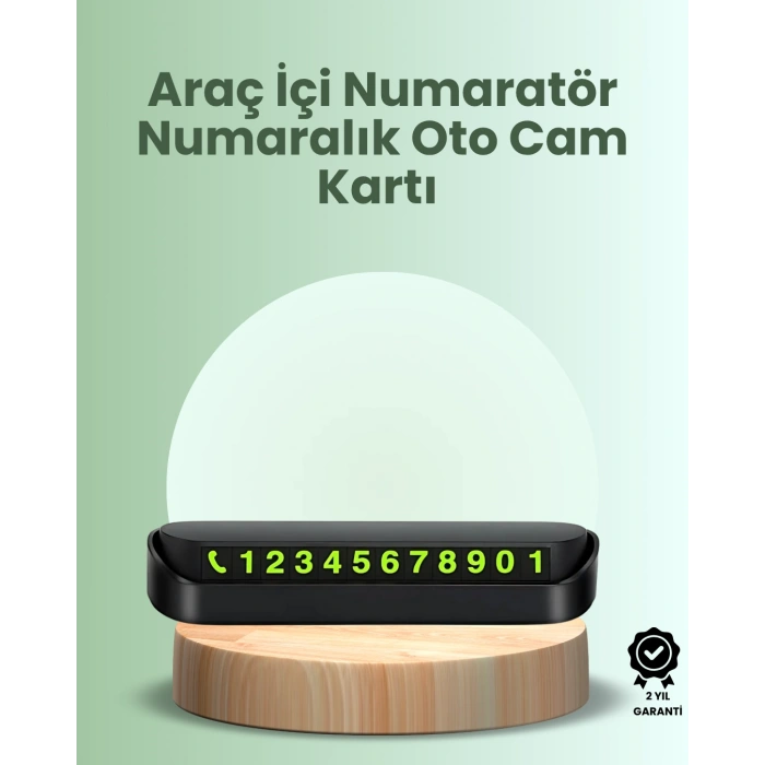 Nevamel Kompakt Fosforlu Park Numaratörü – Gündüz Şıklığı Gece Görünürlüğü