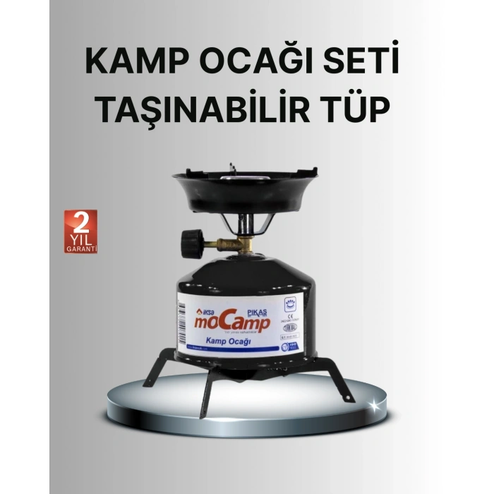 Nevamel® Kompakt Kamp Ocağı Seti Gaz Tüplü Ayarlanabilir Alevli 400g Hafif Tasarım