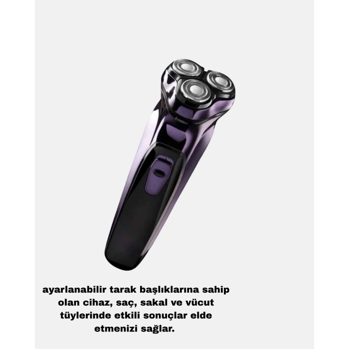 Nevamel® Kompakt Şarjlı Saç Sakal Tıraş Makinesi Kuru Kullanım Özellikli