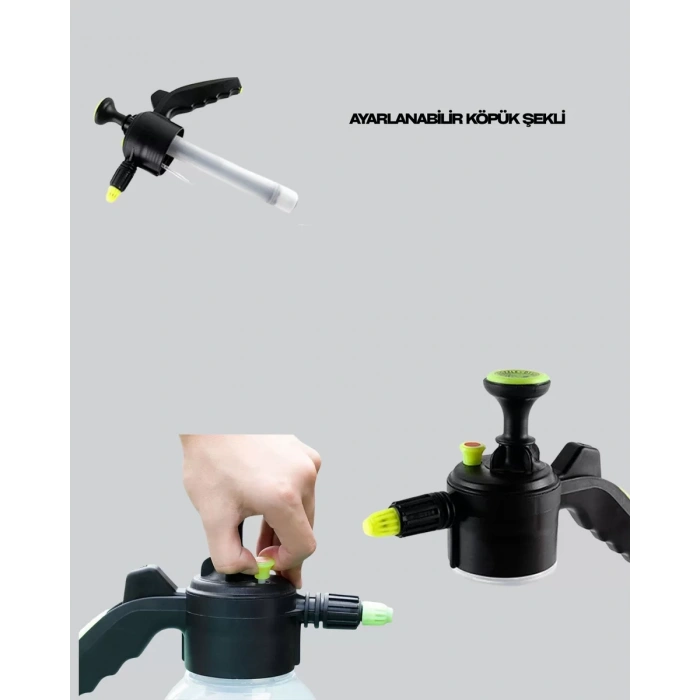 Nevamel® Köpük Püskürtücü 2 Litre Dayanıklı Manuel Basınçlı Yıkama Şişesi