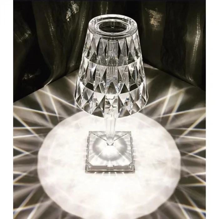 Nevamel Kristal Abajur LED Kumandalı Ve Dokunmatik Masa Lambası