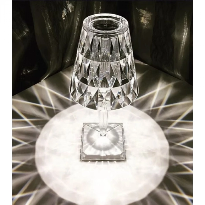 Nevamel Kristal Abajur LED Kumandalı Ve Dokunmatik Masa Lambası