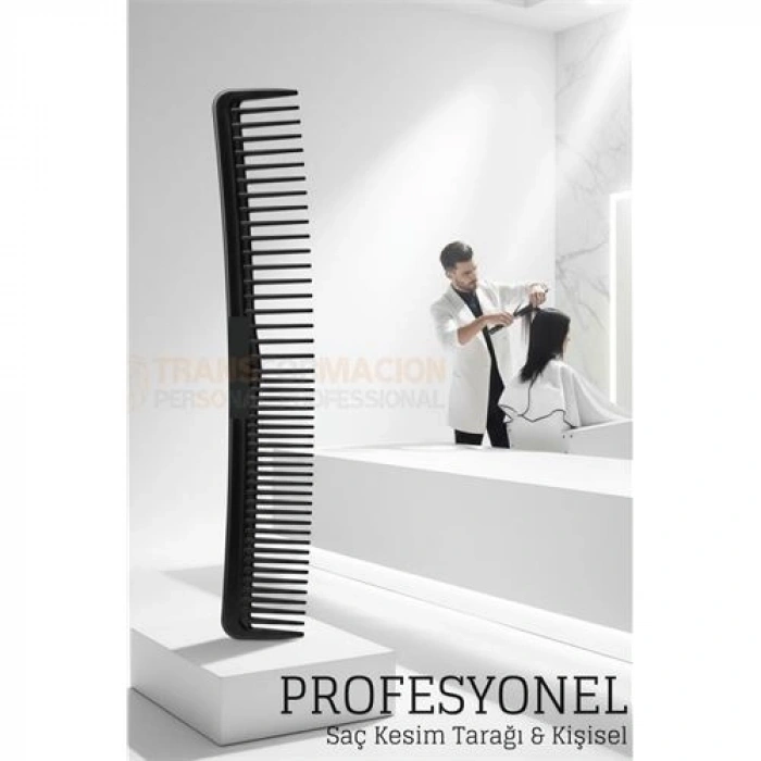 Nevamel® Kuaför Saç Kesim Tarağı - Profesyonel Eğimli Tasarım Berber Kesim Tarağı