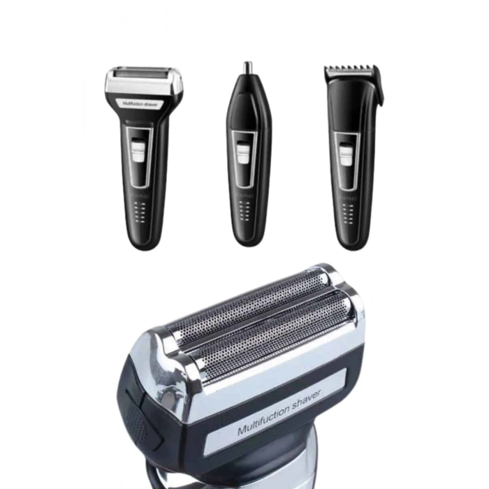 Nevamel Kulak Burun Kıl Kesme Ense Yanak Tıraş Seti 3 Başlıklı Profesyonel