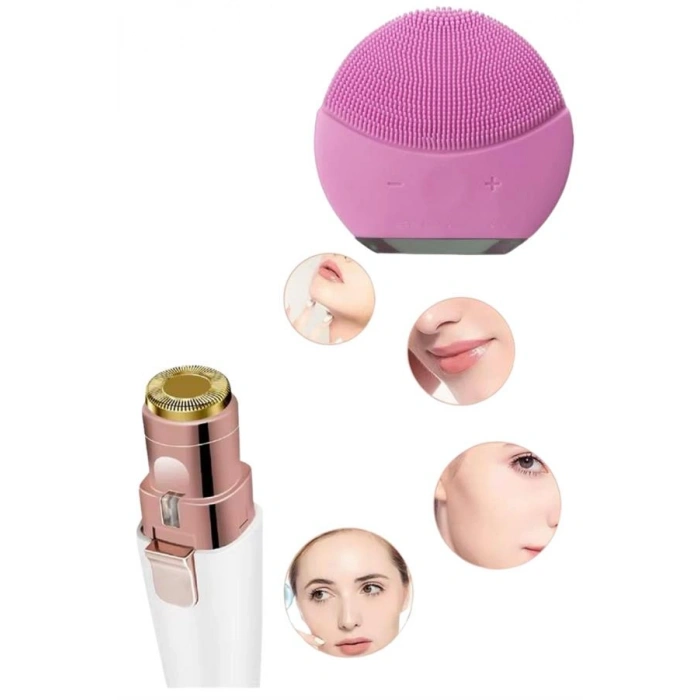 Nevamel Kulak Burun ve Yüz Epilasyon Aleti ve Yüz Masaj Aleti İkili Cilt Bakım Seti