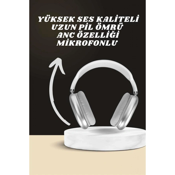 Nevamel Kulak Üstü P9 Kablosuz Bluetooth Kulaklık ve 7 Kordonlu Akıllı Saat