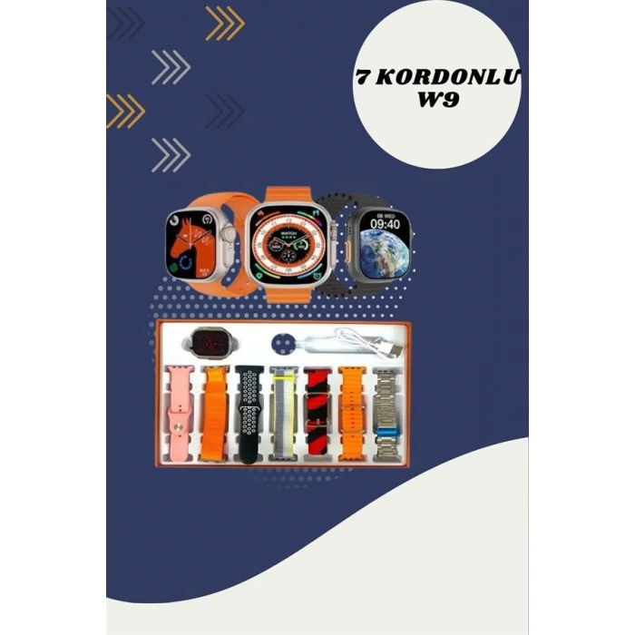 Nevamel Kulak Üstü P9 Kablosuz Bluetooth Kulaklık ve 7 Kordonlu Akıllı Saat