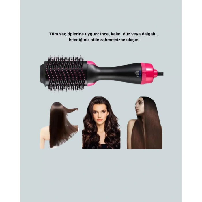 Nevamel® Kurutmalı Saç Şekillendirici Fönlü Fırça 1200 Watt Güç